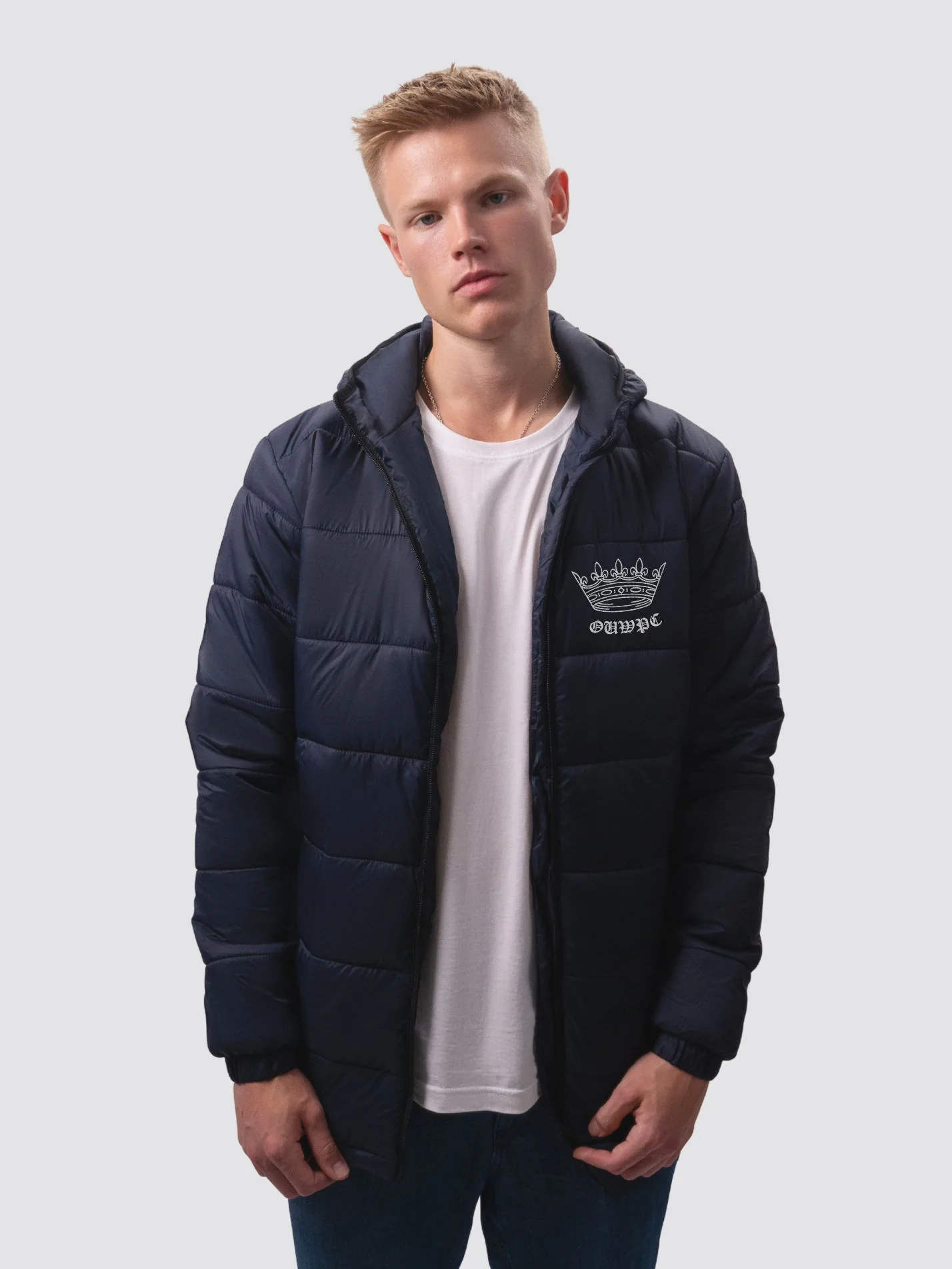 Oxford Waterpolo Sustainable Unisex Hooded Puffer Jacket - Image 4