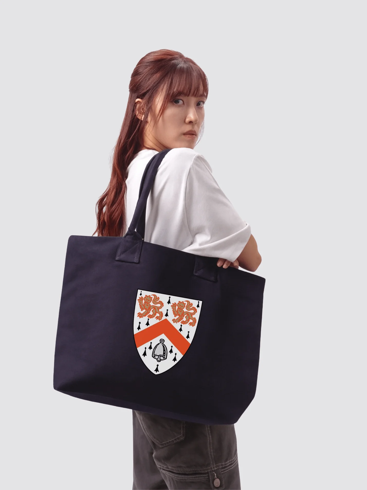 Wolfson College Cambridge Cotton Canvas Printed Shopper Bag - Image 2