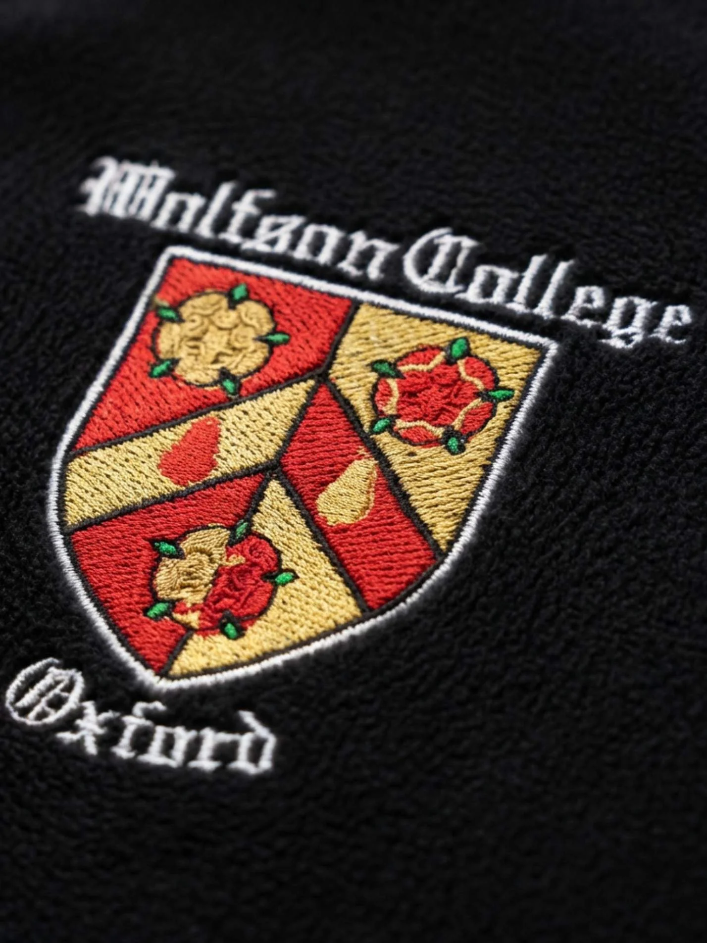 Wolfson College Oxford Unisex 1/4 Zip Fleece - Image 3