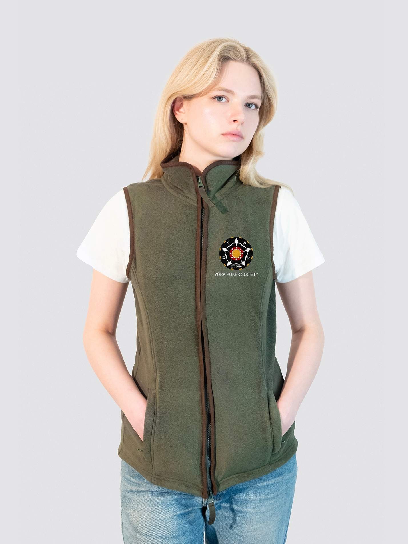 York Poker Society Ladies Heritage Gilet Fleece