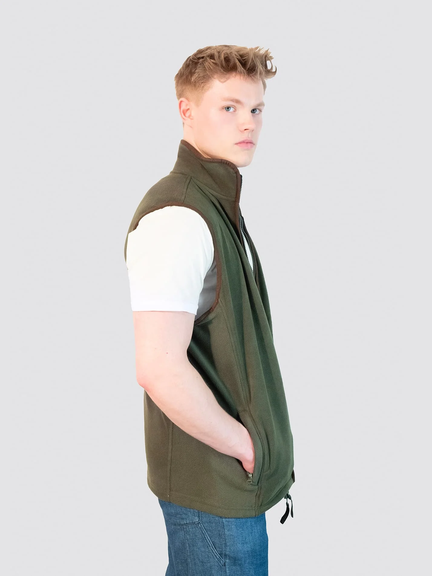 York Poker Society Men's Heritage Gilet Fleece - Image 2