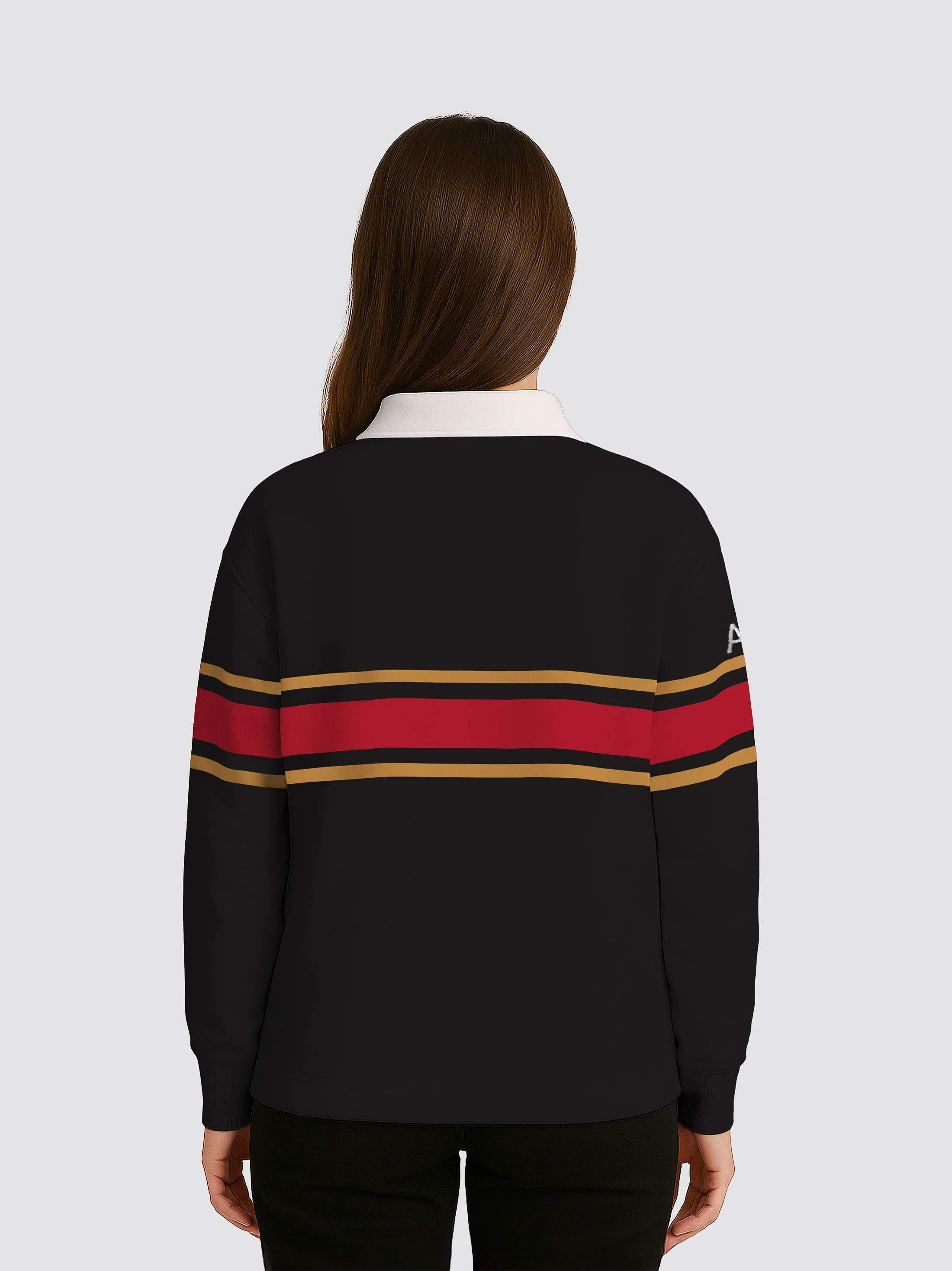 York Poker Society Retro Striped Rugby Shirt - Image 5