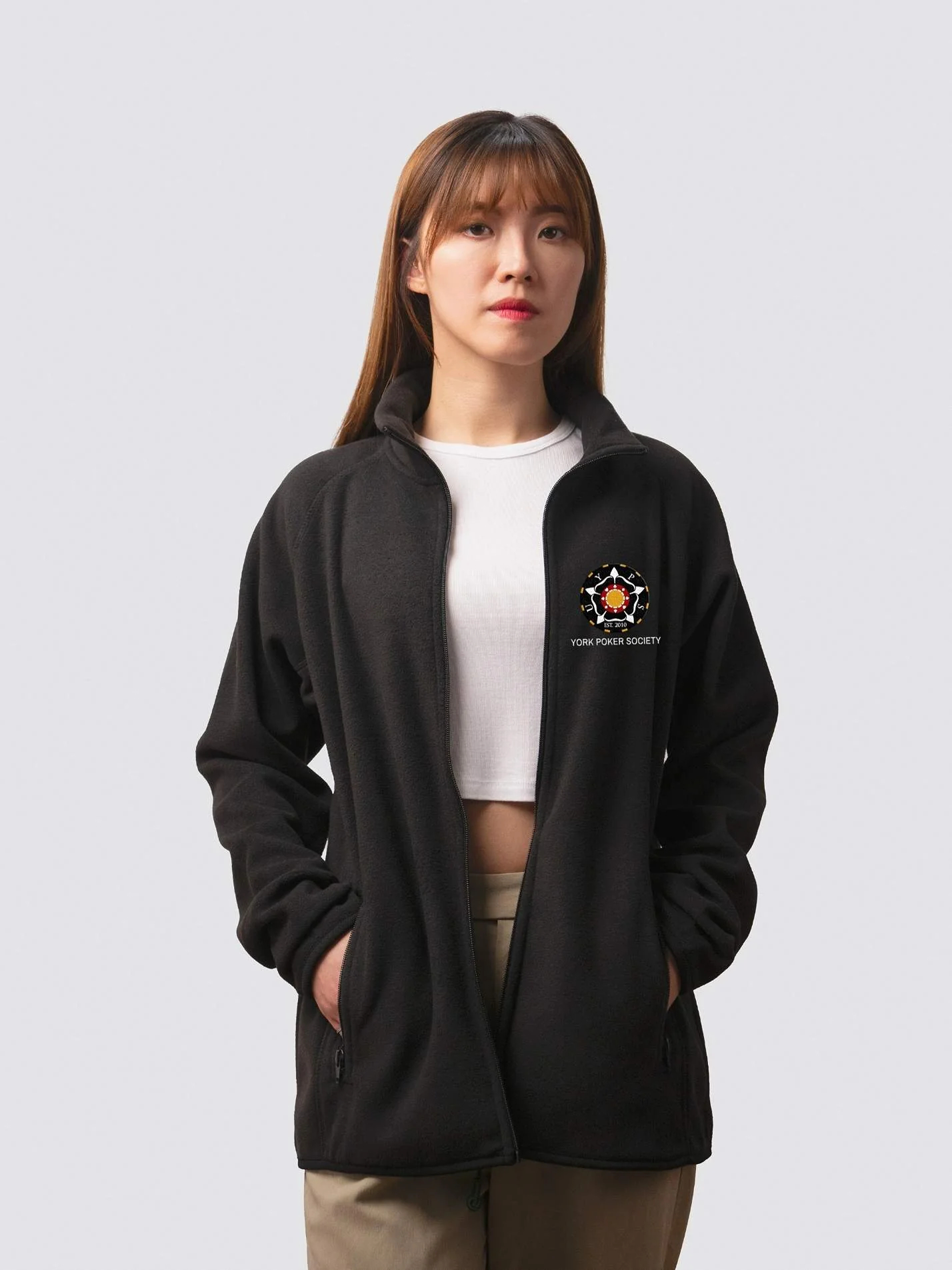 York Poker Society Sustainable Unisex Full Zip Fleece